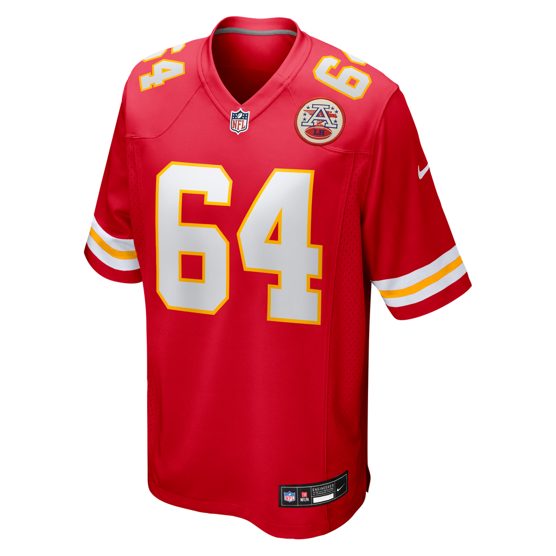 Kansas City Chiefs Wanya Morris Nike Red Game Jersey product image 2, provided for visual reference and product detail review
