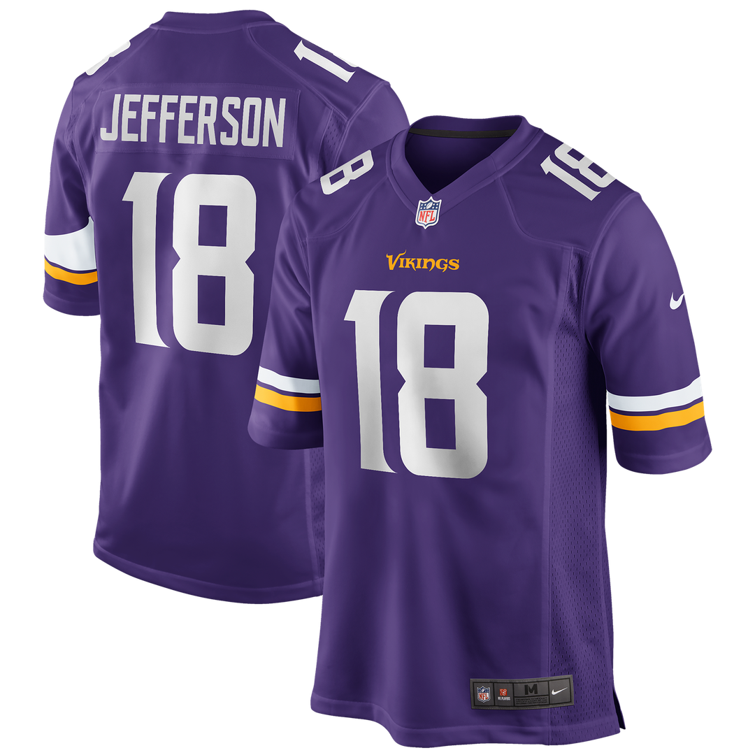 Minnesota Vikings Justin Jefferson Nike White Game Player Jersey product image 7, provided for visual reference and product