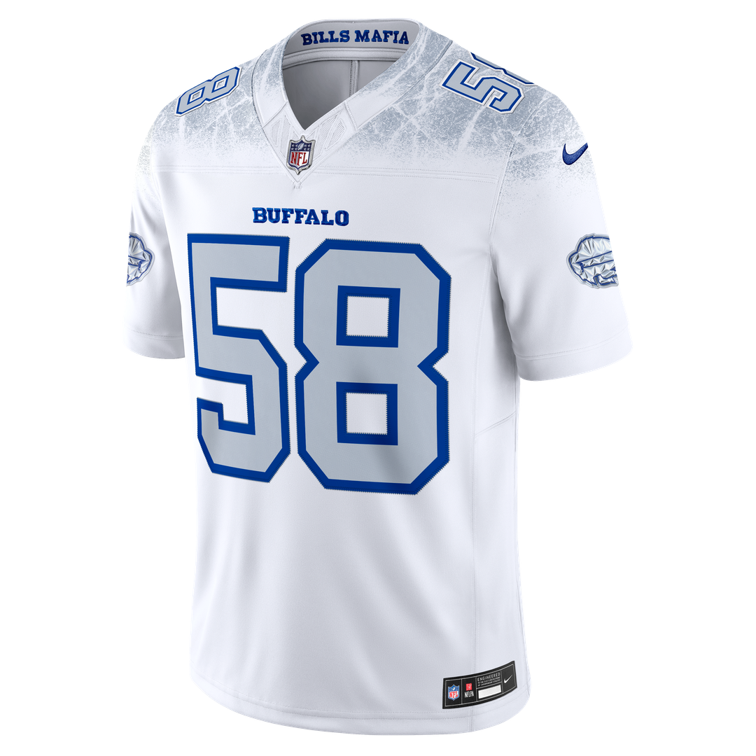 Buffalo Bills Matt Milano Nike White Rivalries Collection Stitched Limited Jersey product image 2, provided for visual