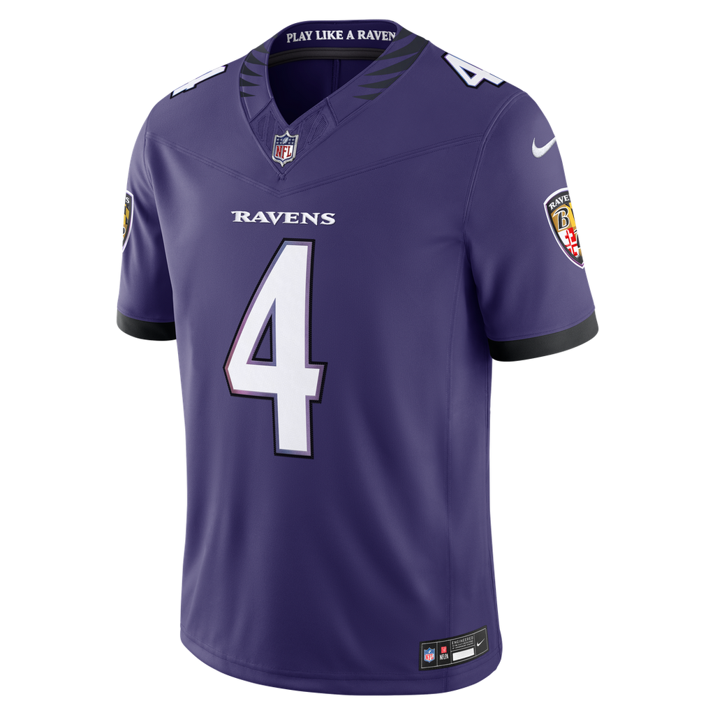 Baltimore Ravens Zay Flowers Nike Purple Team Vapor F.U.S.E. Stitched Limited Jersey product image 10, provided for visual