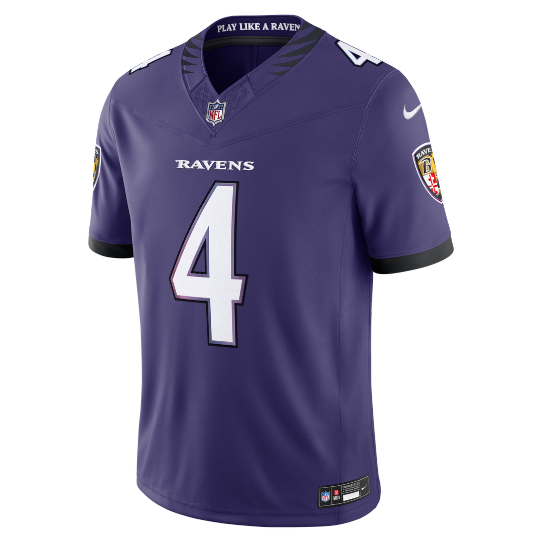 Baltimore Ravens Zay Flowers Nike Purple Team Vapor F.U.S.E. Stitched Limited Jersey product image 10, provided for visual