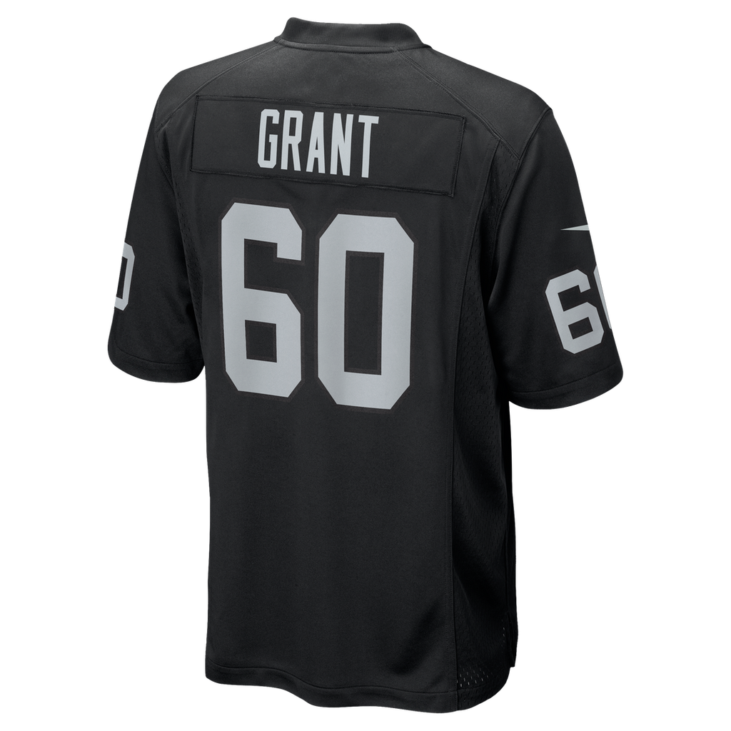 Las Vegas Raiders Charles Grant Nike Black Team Game Jersey product image 3, provided for visual reference and product