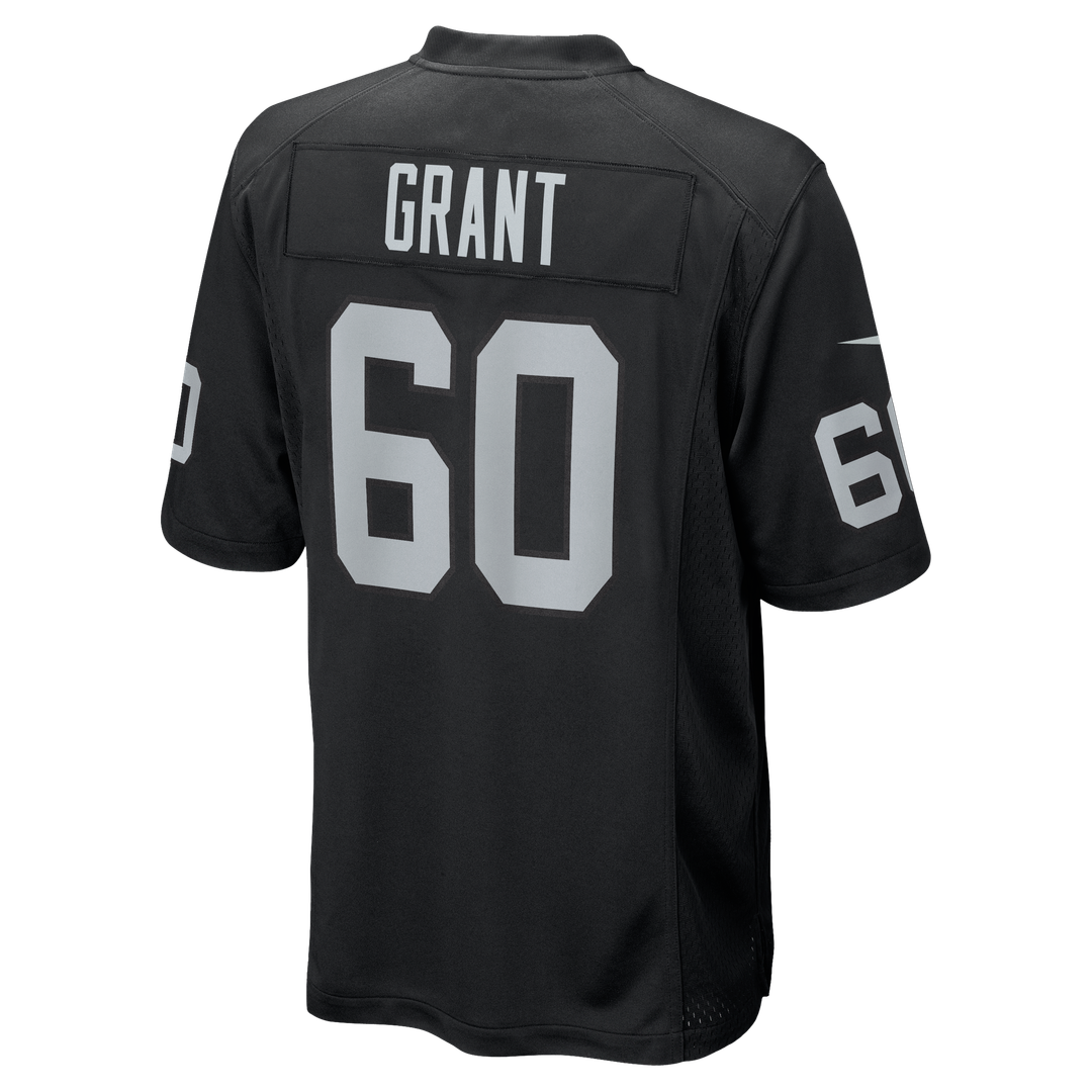 Las Vegas Raiders Charles Grant Nike Black Team Game Jersey product image 3, provided for visual reference and product