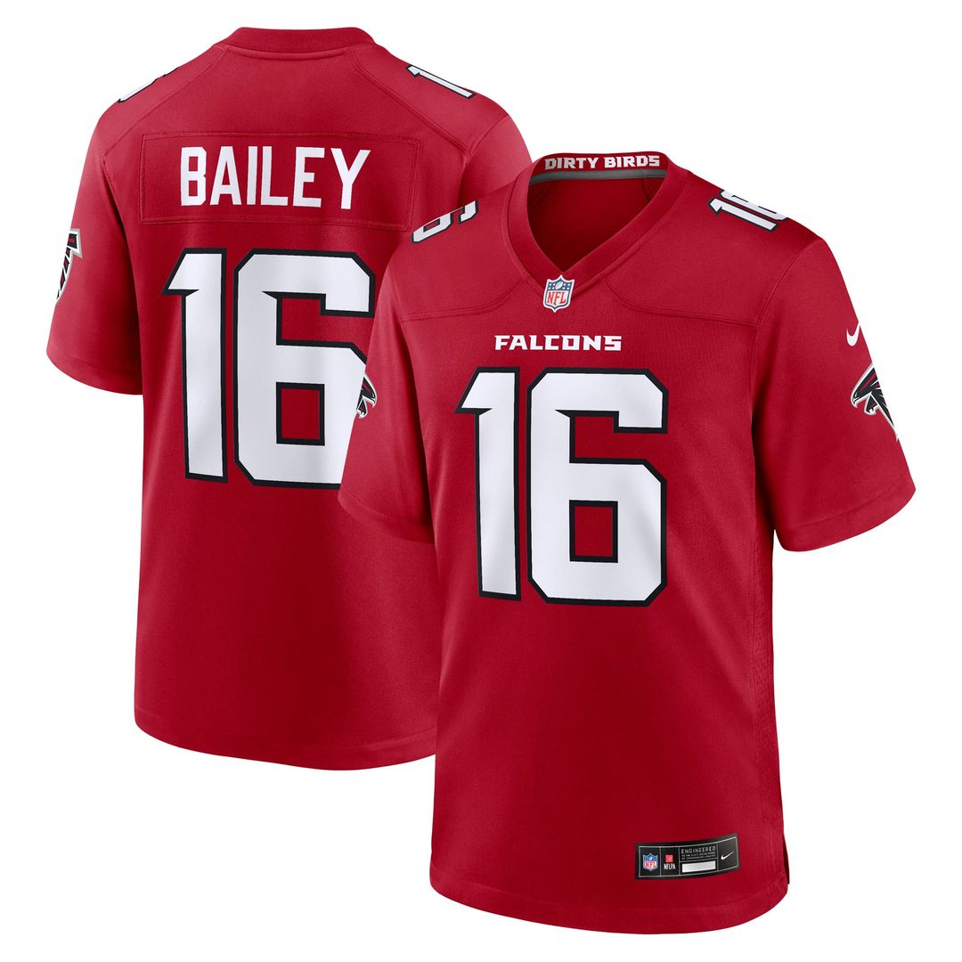 Atlanta Falcons Jake Bailey Nike Red Team Game Jersey product image 1, provided for visual reference and product detail