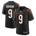 Cincinnati Bengals Joe Burrow Nike Black Player Game Jersey product image 1, provided for visual reference and product