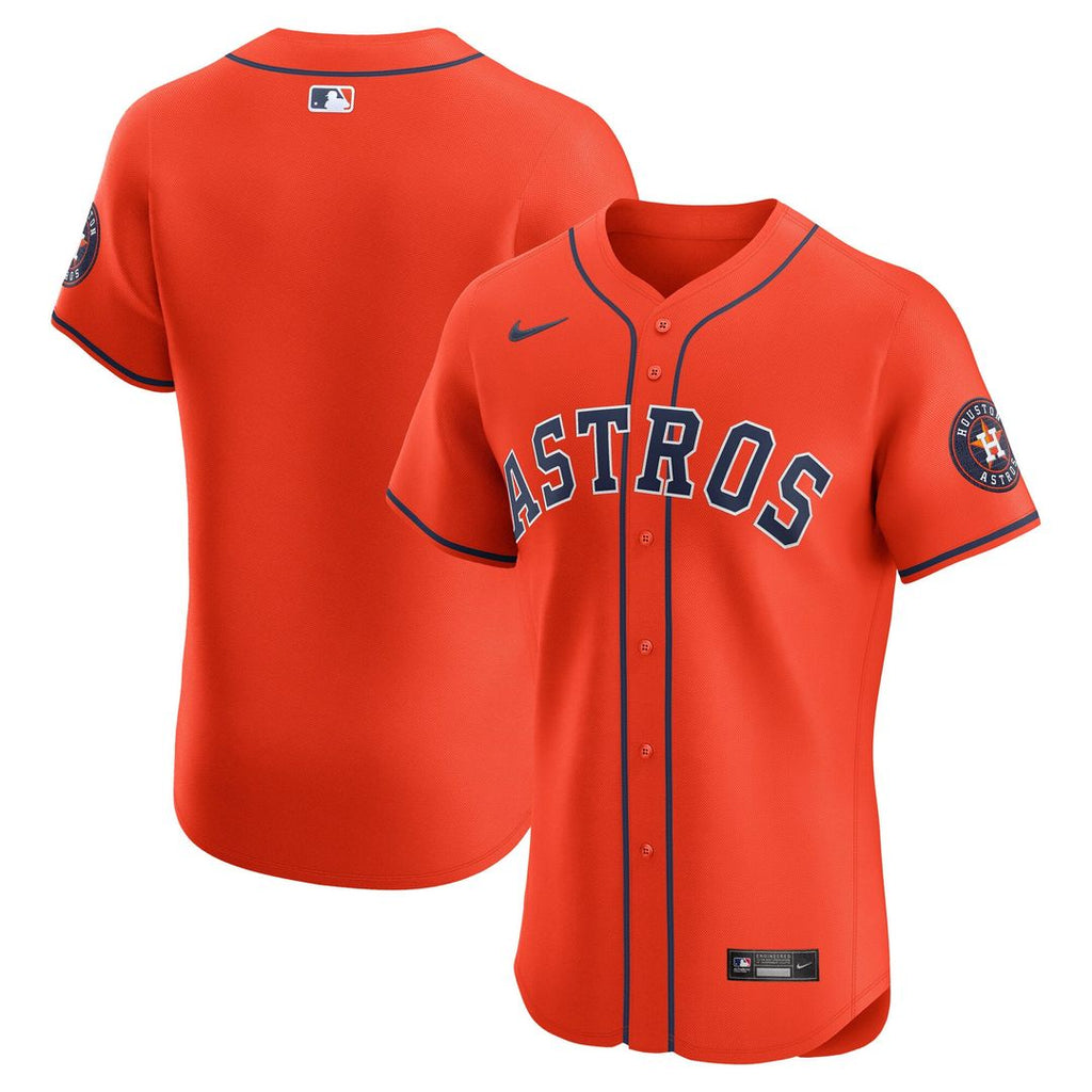 Houston Astros Nike Orange Alternate Elite Jersey product image 4, provided for visual reference and product detail review