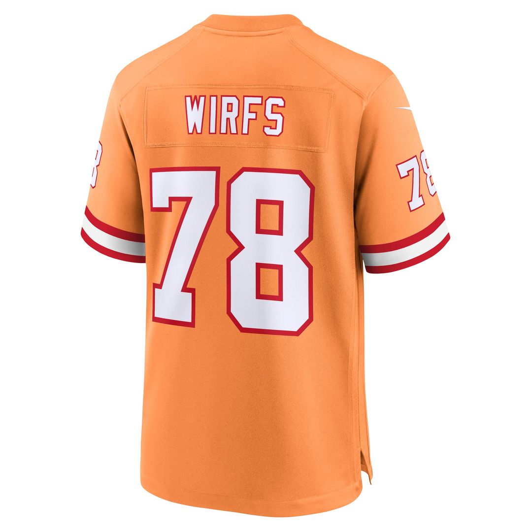 Tampa Bay Buccaneers Tristan Wirfs Nike Orange Alternate Game Jersey product image 9, provided for visual reference and