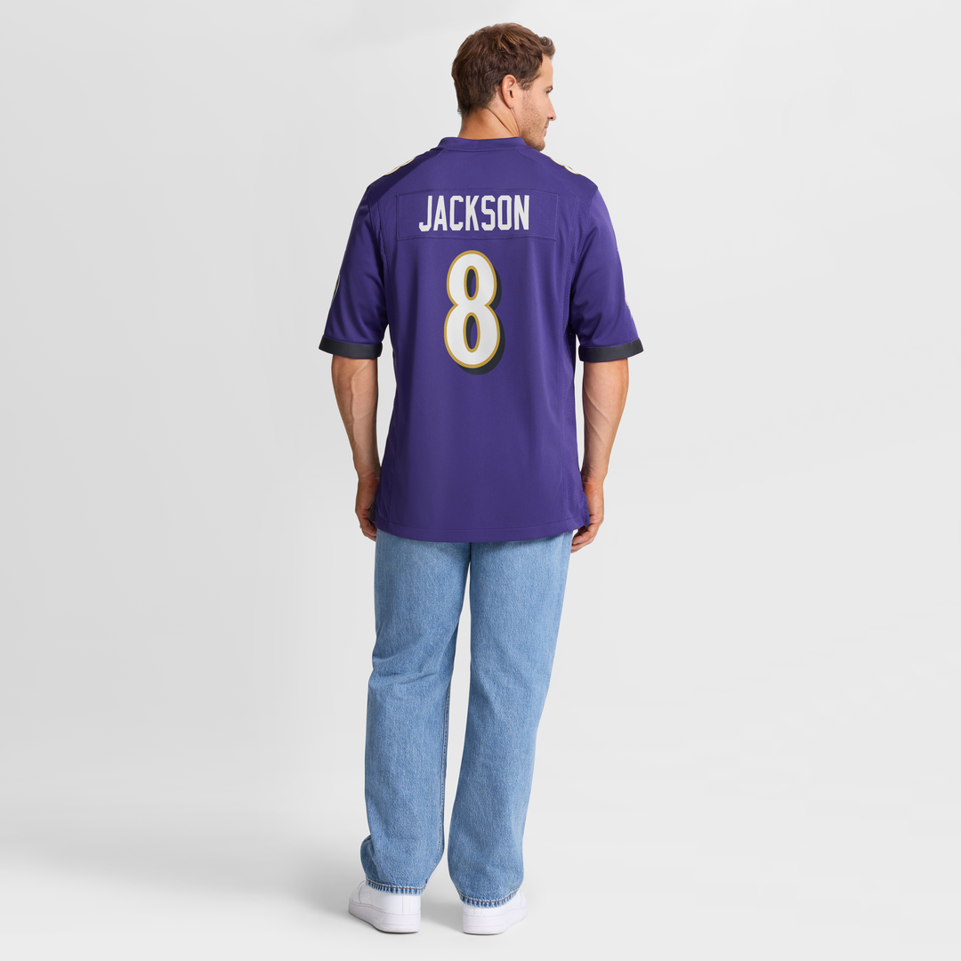 Baltimore Ravens Lamar Jackson Nike Purple Game Jersey product image 8, provided for visual reference and product detail