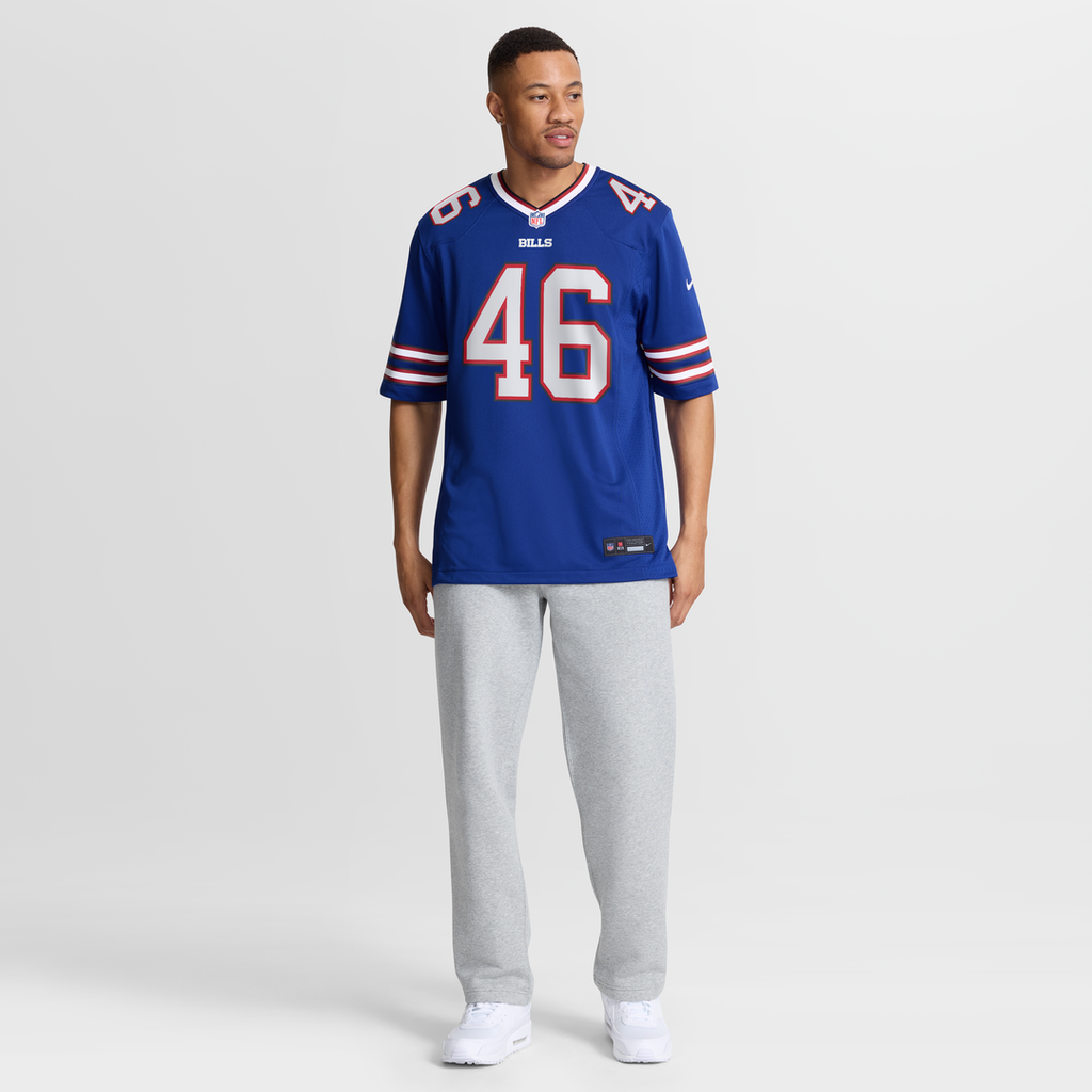 Buffalo Bills DJ Miller Jr. Nike Royal Team Game Jersey product image 2, provided for visual reference and product detail
