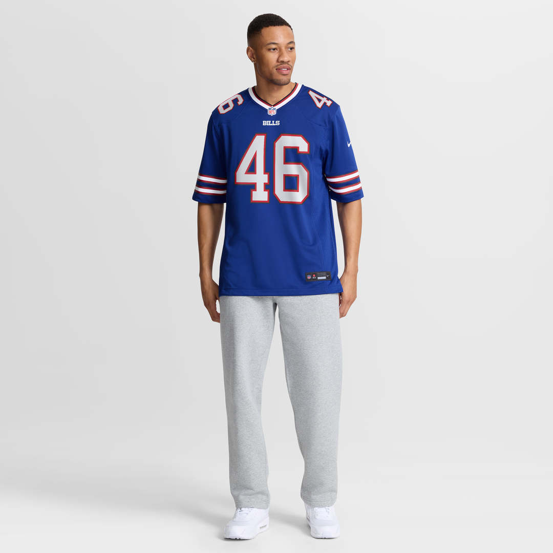 Buffalo Bills DJ Miller Jr. Nike Royal Team Game Jersey product image 2, provided for visual reference and product detail