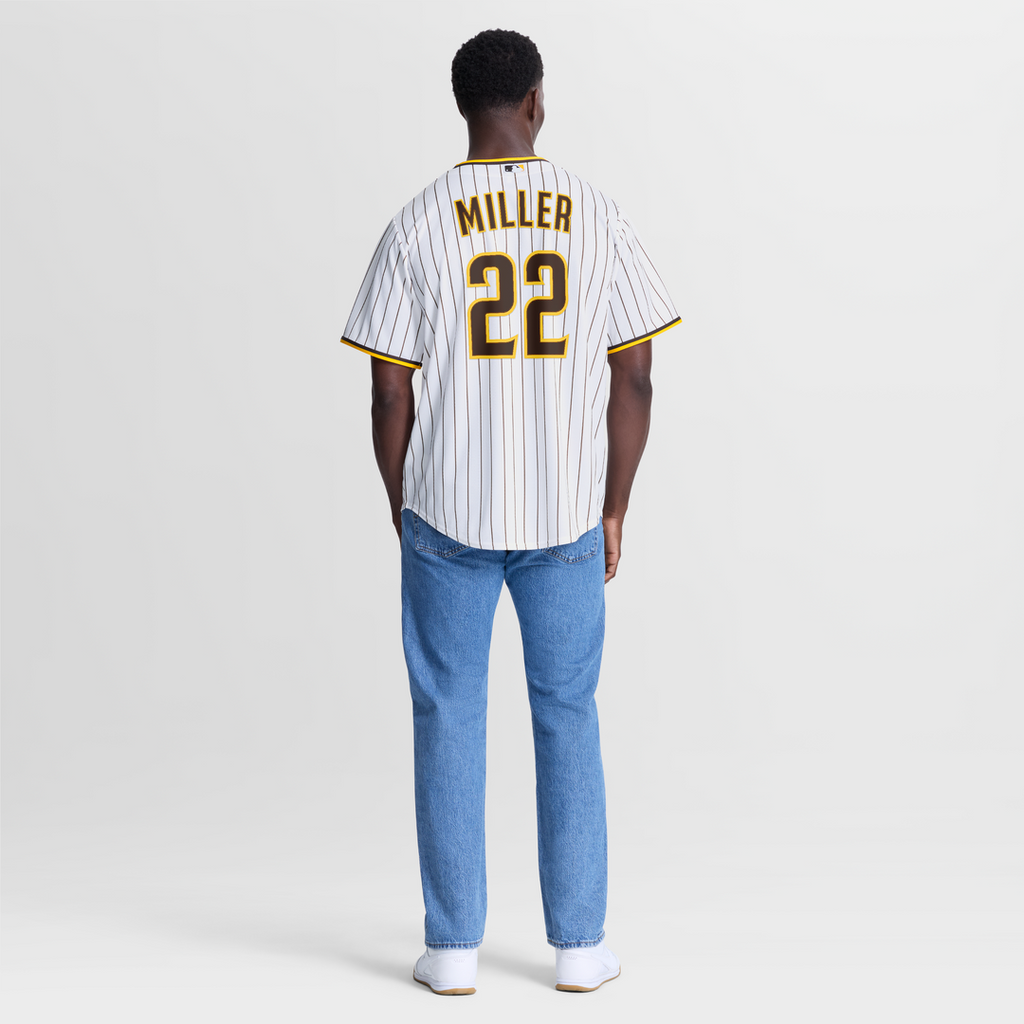 San Diego Padres Mason Miller Nike White Home Replica Jersey product image 5, provided for visual reference and product