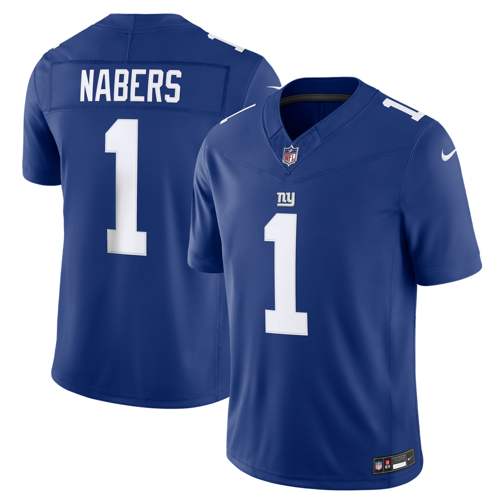 New York Giants Malik Nabers Nike Royal Team Vapor F.U.S.E. Stitched Limited Jersey product image 1, provided for visual