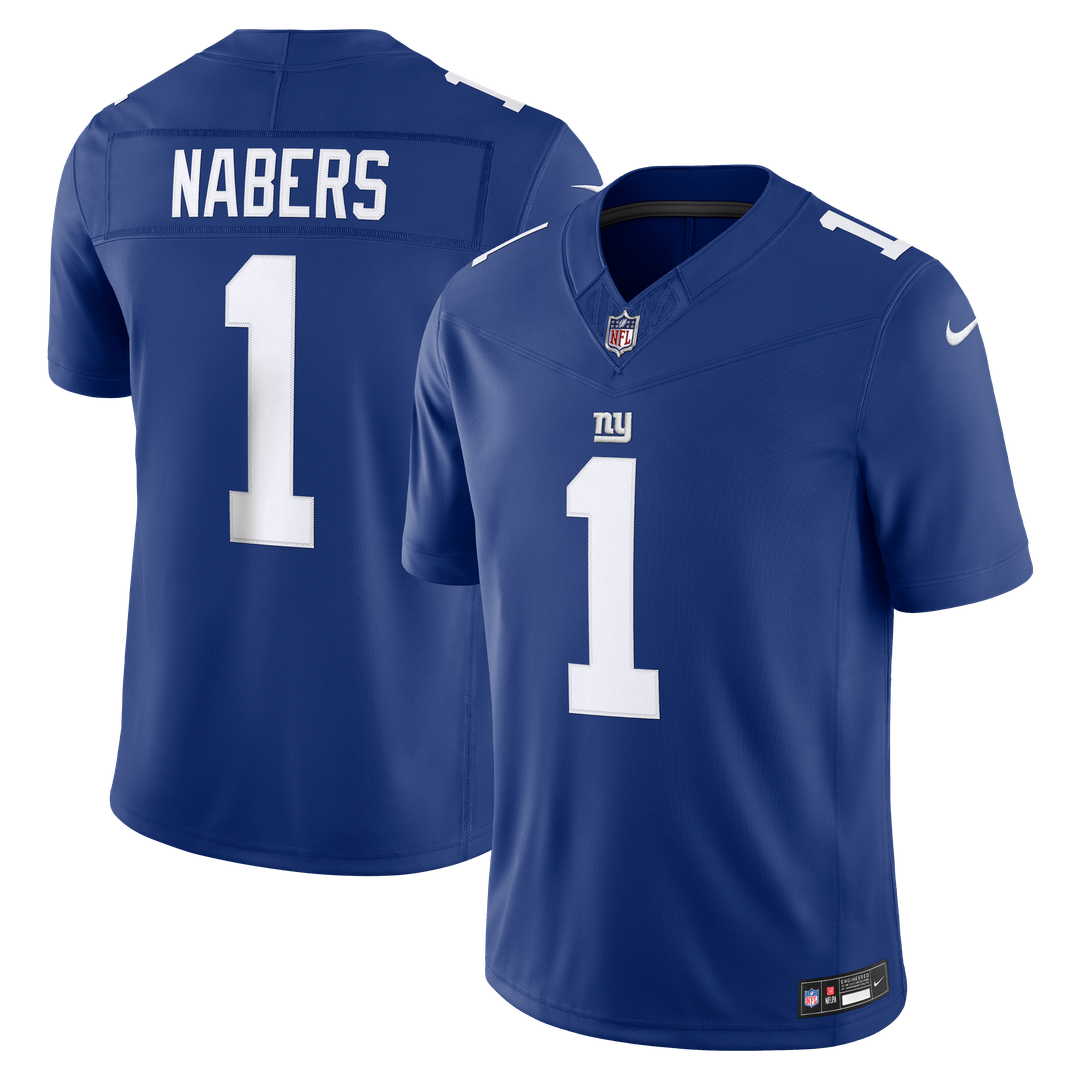 New York Giants Malik Nabers Nike Royal Team Vapor F.U.S.E. Stitched Limited Jersey product image 1, provided for visual