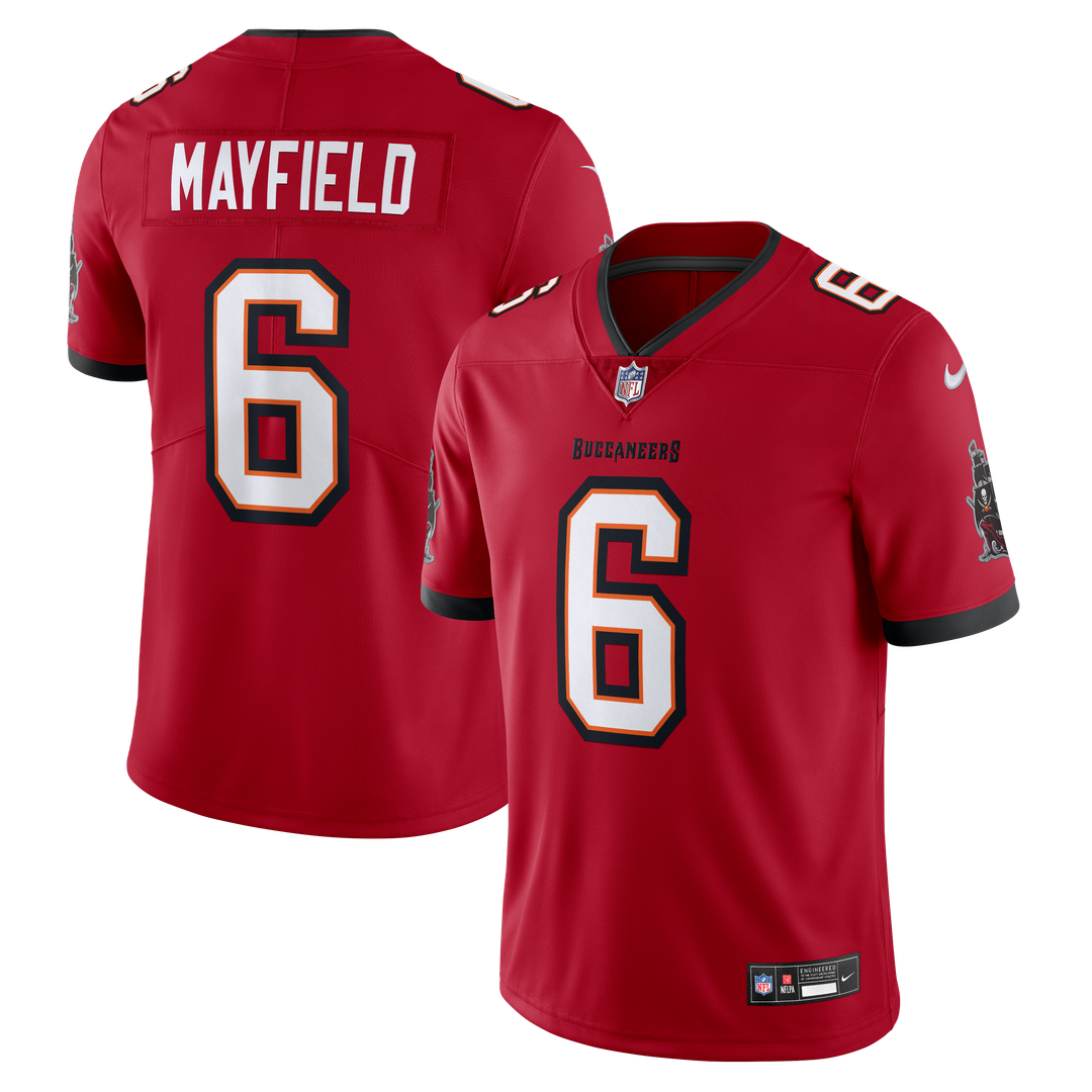 Tampa Bay Buccaneers Baker Mayfield Nike Red Vapor Untouchable Limited Jersey product image 1, provided for visual reference