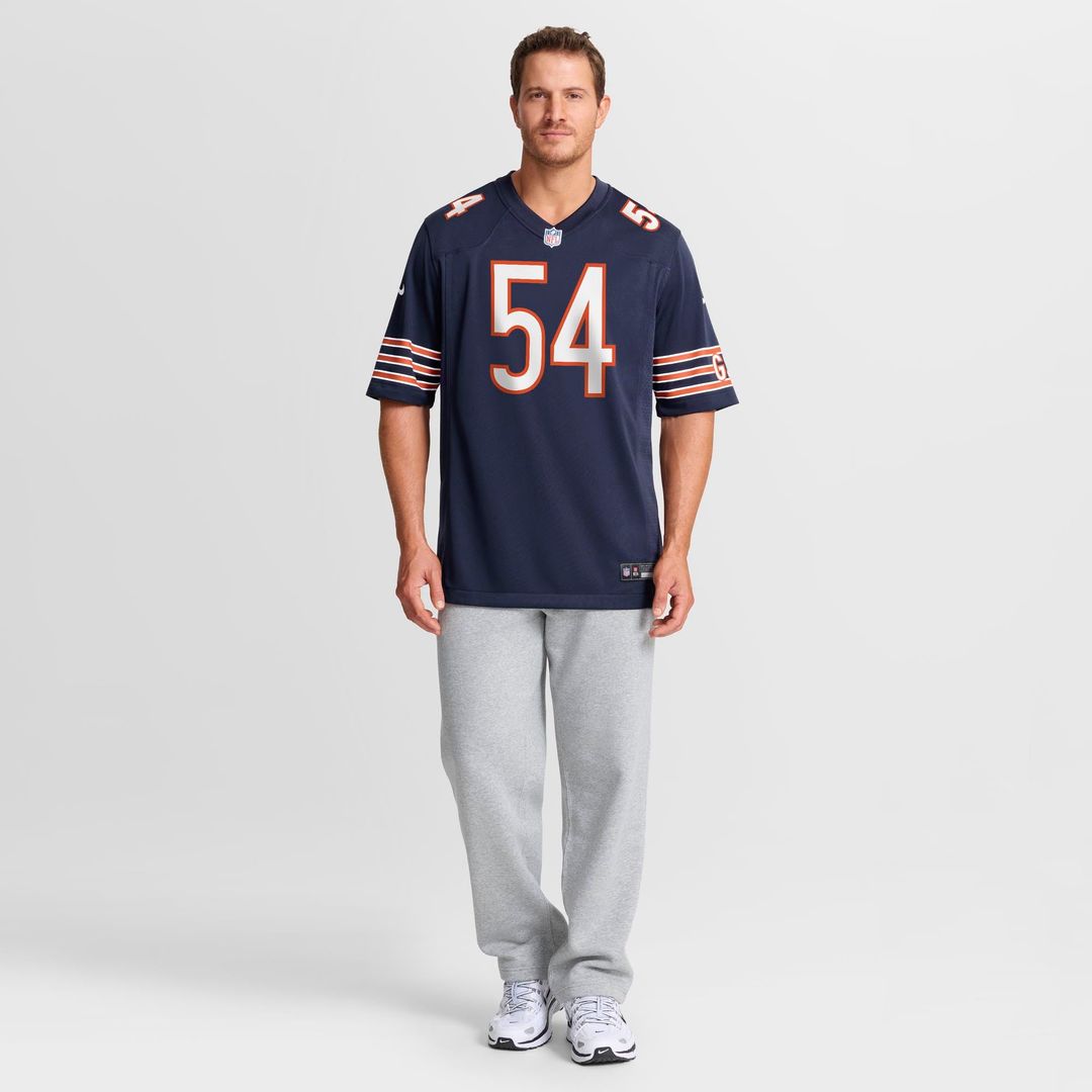 Chicago Bears Logan Jones Nike Navy Team Game Jersey product image 2, provided for visual reference and product detail review