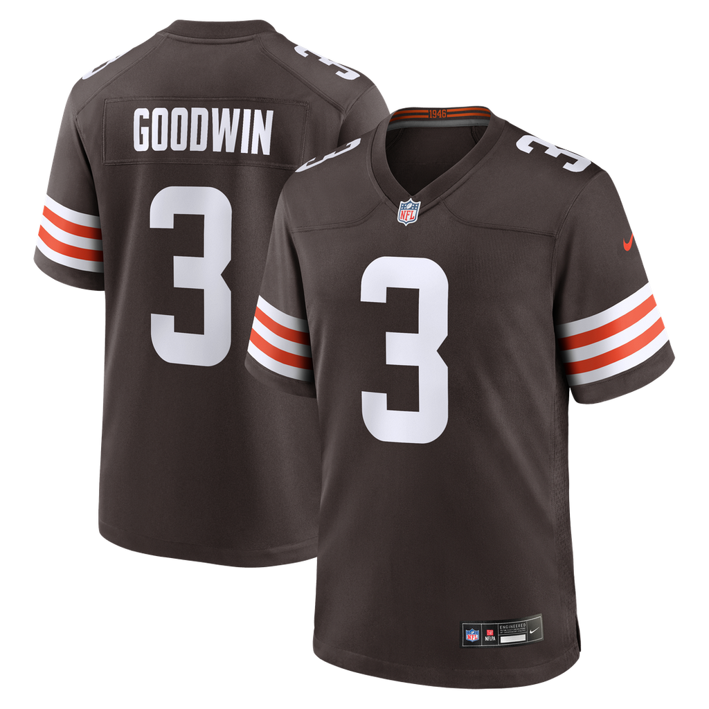 Cleveland Browns Marquise Goodwin Nike Brown Team Game Jersey product image 1, provided for visual reference and product