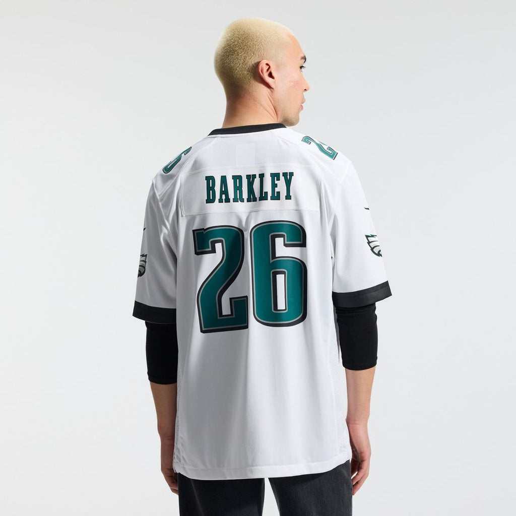 Philadelphia Eagles Saquon Barkley Nike White Game Jersey product image 3, provided for visual reference and product detail