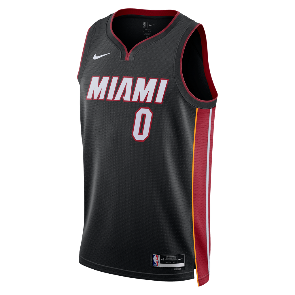 Miami Heat Nike Icon Edition Swingman Jersey - Black - Simone Fontecchio - Unisex product image 3, provided for visual
