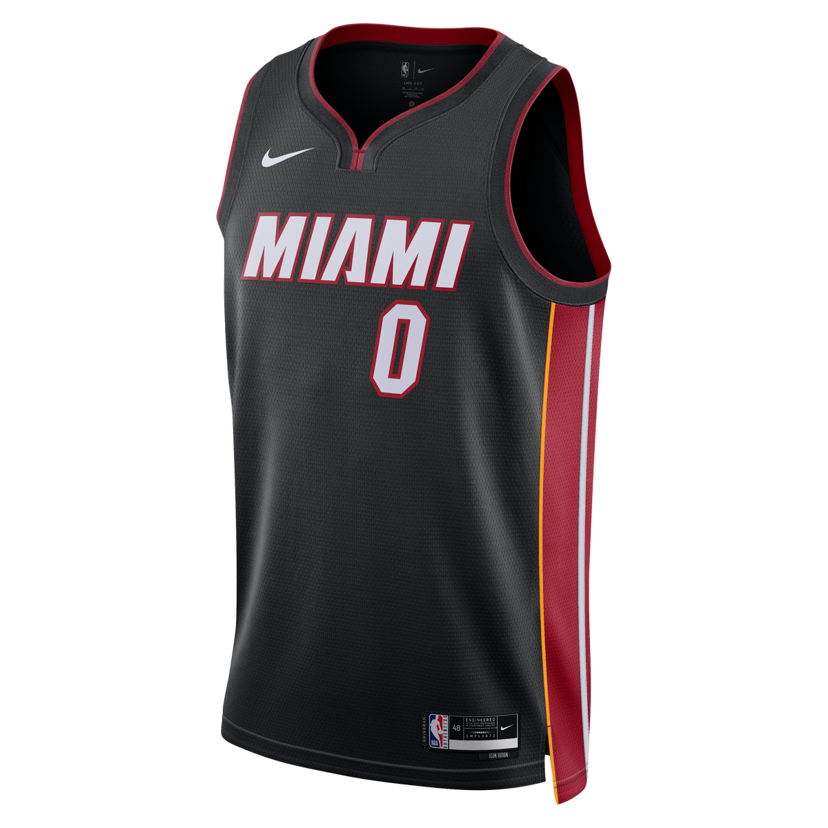 Miami Heat Nike Icon Edition Swingman Jersey - Black - Simone Fontecchio - Unisex product image 3, provided for visual