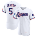 Texas Rangers Corey Seager Nike White Home Authentic Sponsor Patch Jersey product image 1, provided for visual reference and