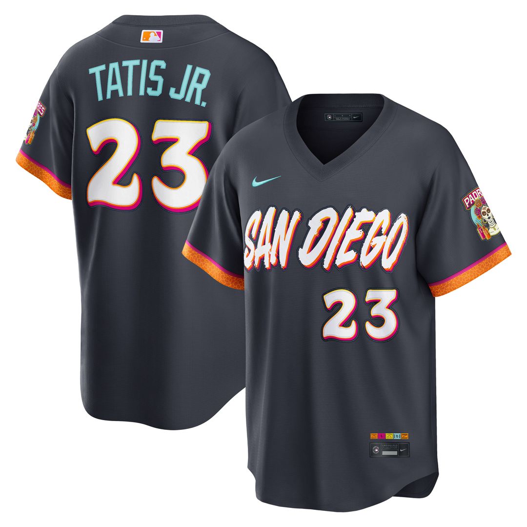 San Diego Padres Fernando Tatis Jr. Nike Obsidian 2026 City Connect Stadium Jersey product image 1, provided for visual