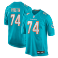Miami Dolphins Kadyn Proctor Nike Aqua Team Game Jersey product image 1, provided for visual reference and product detail