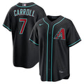 Arizona Diamondbacks Corbin Carroll Nike Black Alternate Replica Jersey product image 1, provided for visual reference and