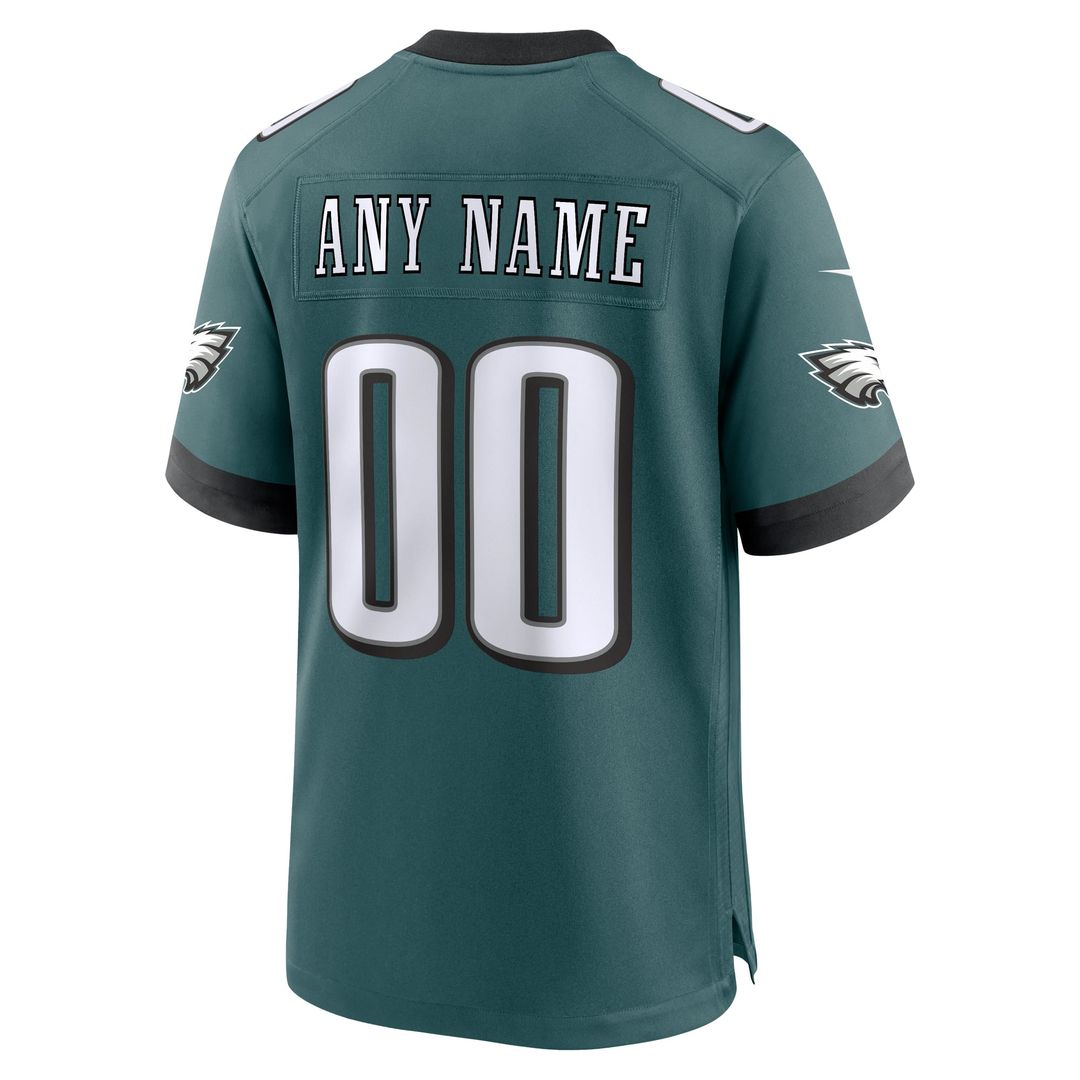 Philadelphia Eagles Nike Midnight Green Custom Game Jersey product image 3, provided for visual reference and product detail