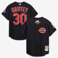 Cincinnati Reds Ken Griffey Jr. Mitchell & Ness Black Cooperstown Collection Authentic Mesh Batting Practice Jersey product