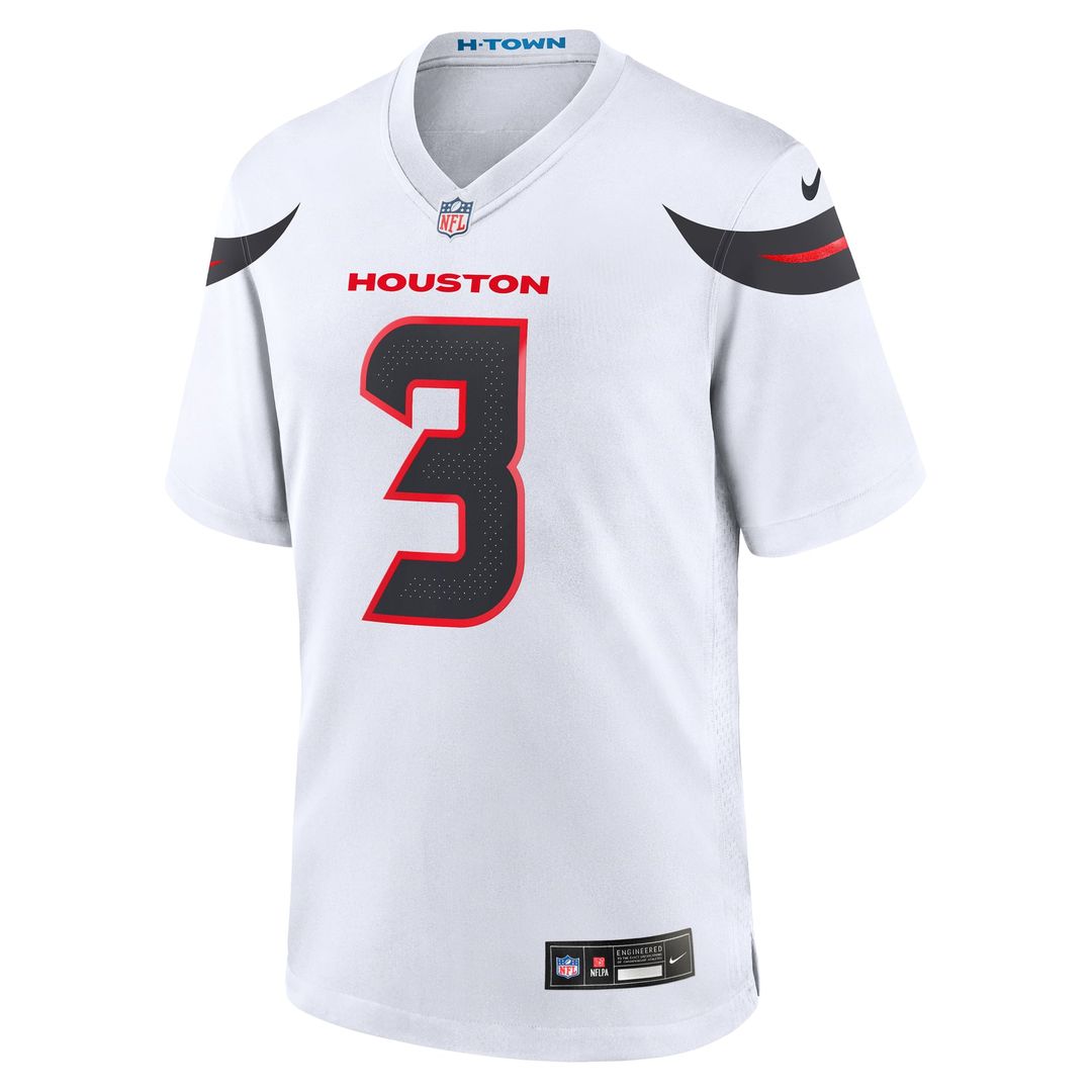 Houston Texans Tank Dell Nike White Game Jersey product image 5, provided for visual reference and product detail review