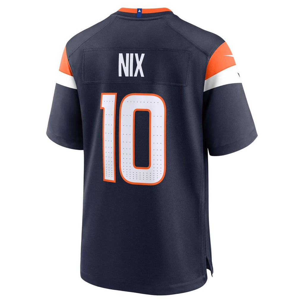 Denver Broncos Bo Nix Nike Navy Alternate Game Jersey product image 9, provided for visual reference and product detail