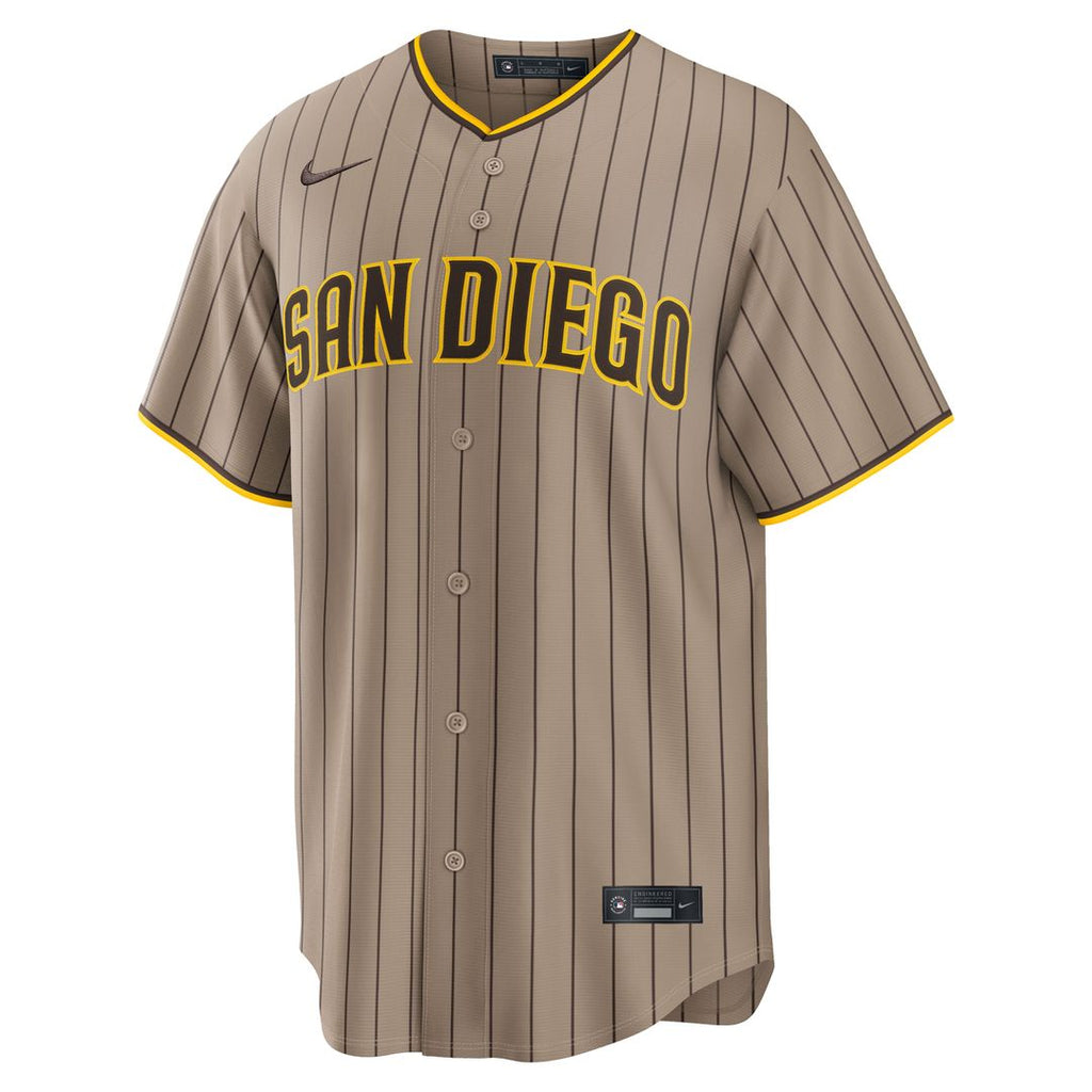 San Diego Padres Fernando Tatis Jr. Nike Sand Alternate Replica Jersey product image 2, provided for visual reference and