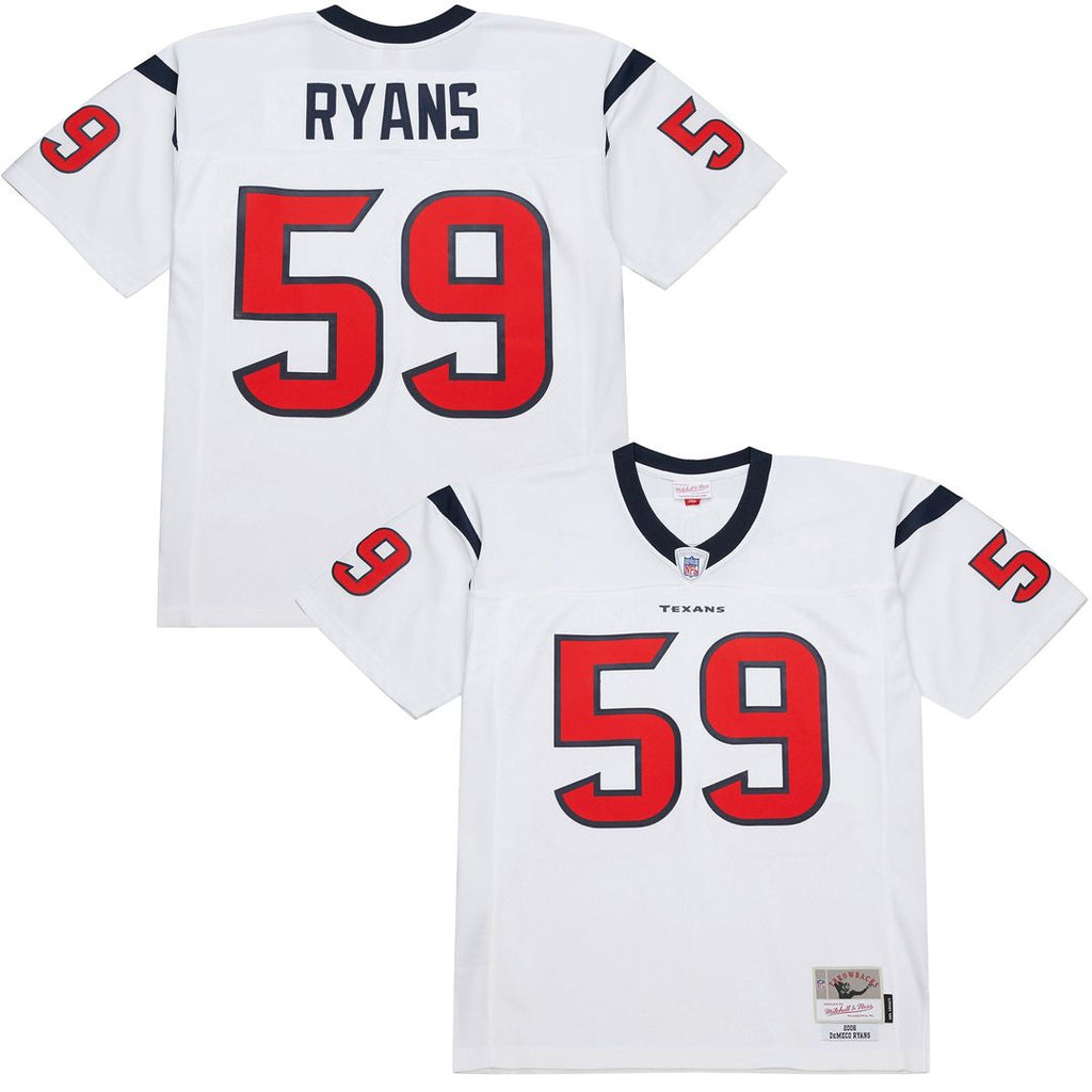 Houston Texans DeMeco Ryans Mitchell & Ness White 2006 Legacy Replica Jersey product image 1, provided for visual reference