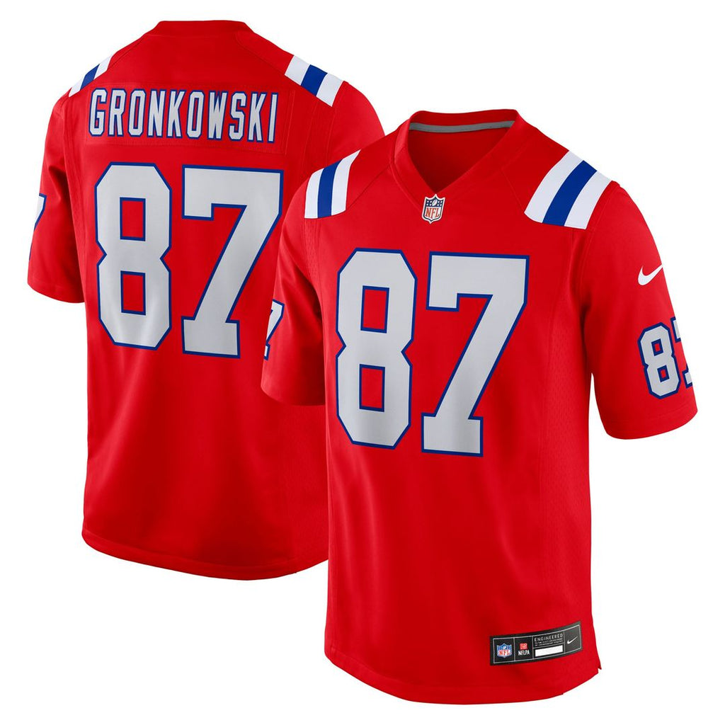 New England Patriots Rob Gronkowski Nike Red Alternate Retired Player Game Jersey product image 1, provided for visual