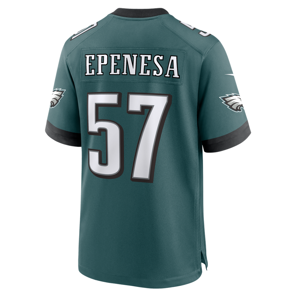Philadelphia Eagles A.J. Epenesa Nike Midnight Green Team Game Jersey product image 3, provided for visual reference and