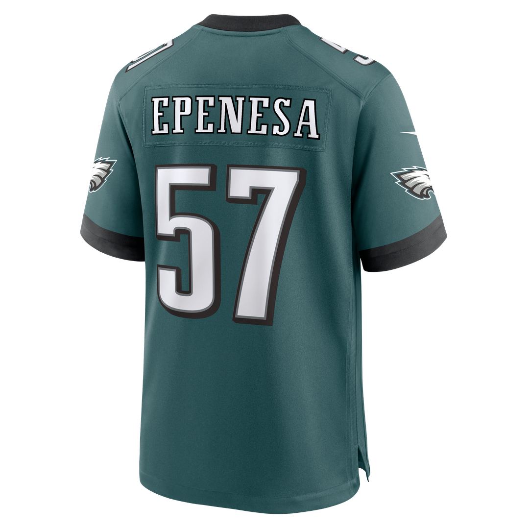 Philadelphia Eagles A.J. Epenesa Nike Midnight Green Team Game Jersey product image 3, provided for visual reference and