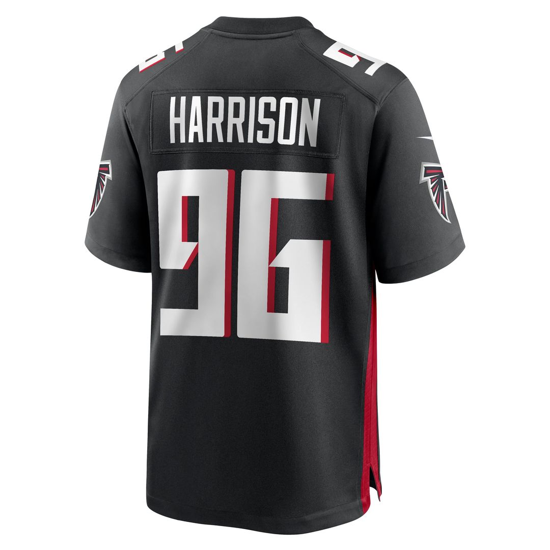Atlanta Falcons Zach Harrison Nike Black Team Game Jersey product image 3, provided for visual reference and product detail