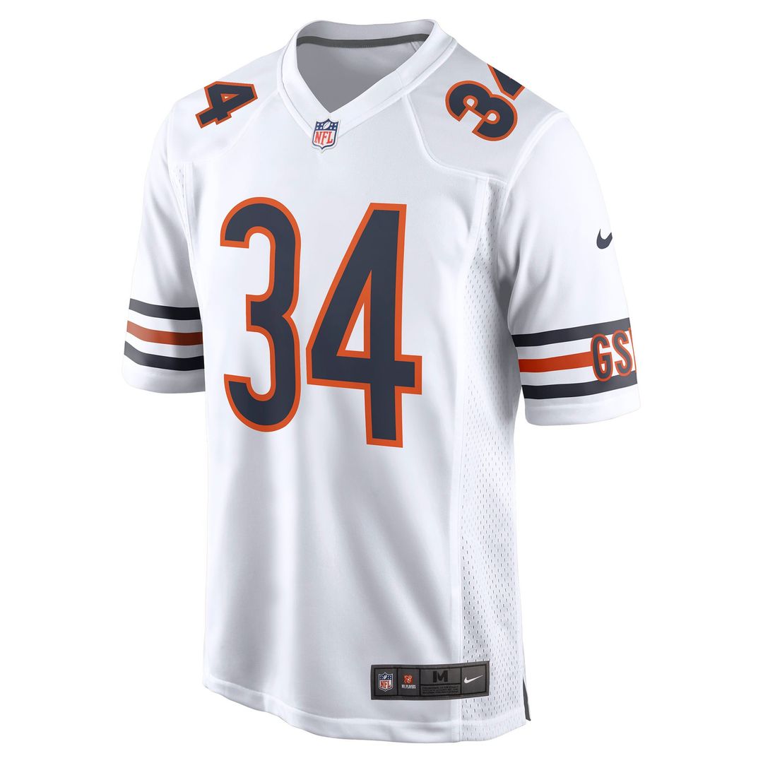 Chicago Bears Walter Payton Nike White Retired Player Away Game Jersey product image 2, provided for visual reference and