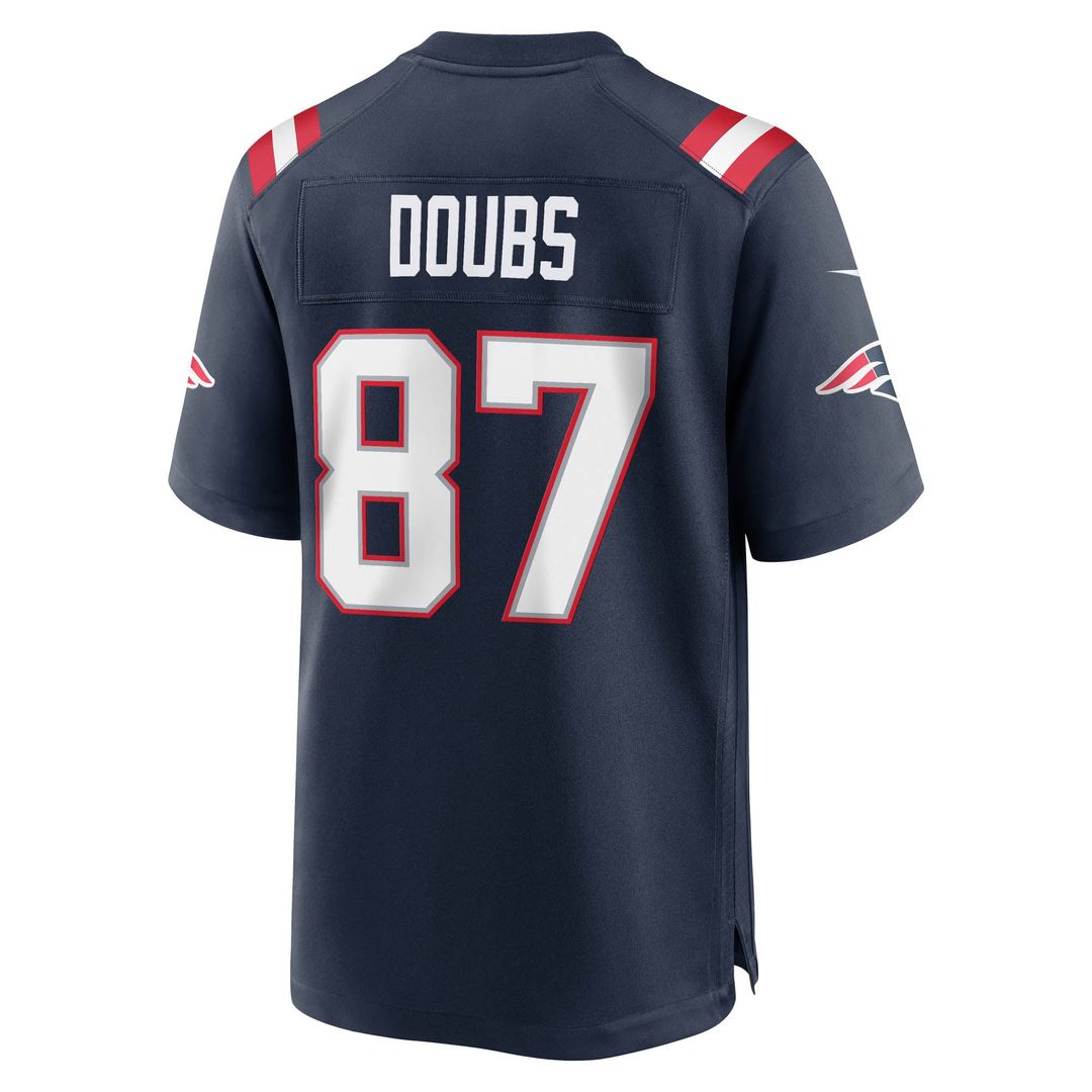 New England Patriots Romeo Doubs Nike Navy Game Jersey product image 3, provided for visual reference and product detail