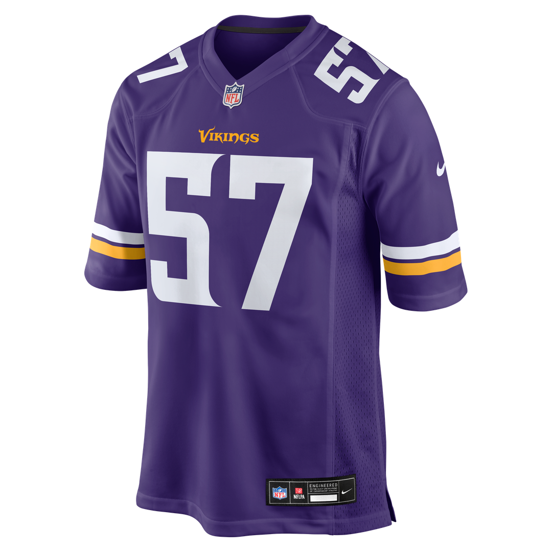 Minnesota Vikings Chaz Chambliss Nike Purple Team Game Jersey product image 2, provided for visual reference and product