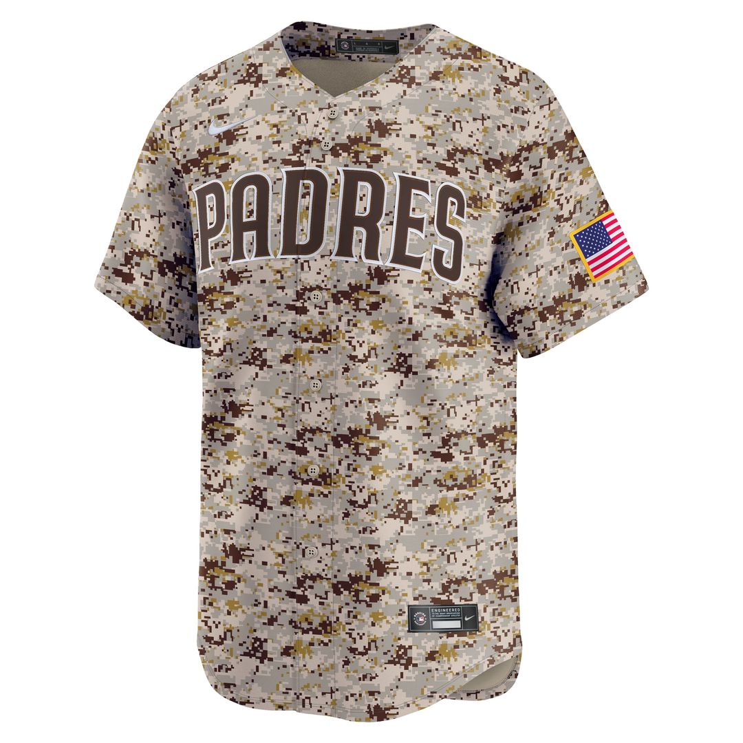 San Diego Padres Fernando Tatis Jr. Nike Camo Alternate 2 Limited Jersey product image 2, provided for visual reference and