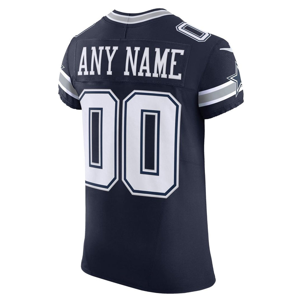 Dallas Cowboys Nike Navy Vapor F.U.S.E. Elite Custom Jersey product image 3, provided for visual reference and product