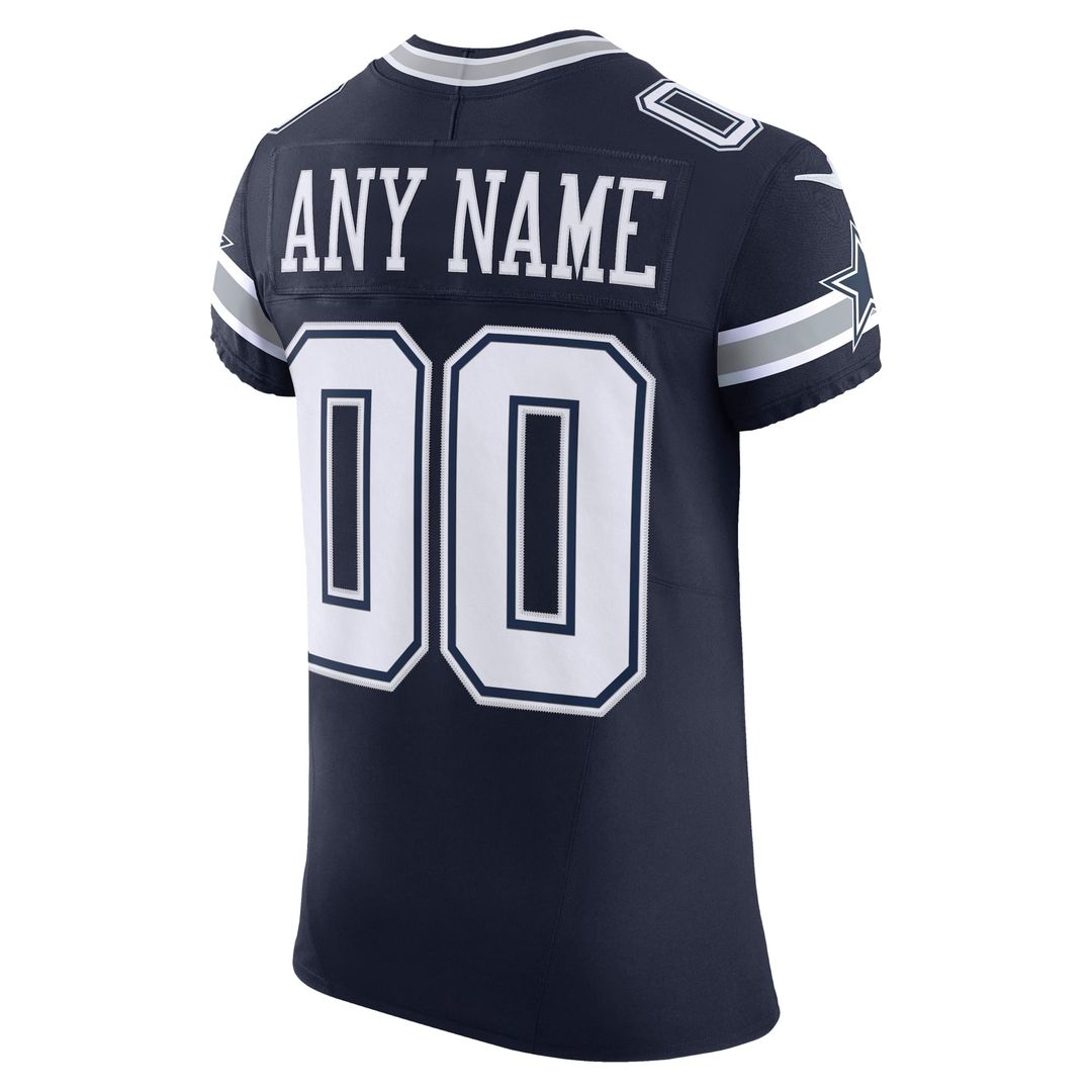 Dallas Cowboys Nike Navy Vapor F.U.S.E. Elite Custom Jersey product image 3, provided for visual reference and product