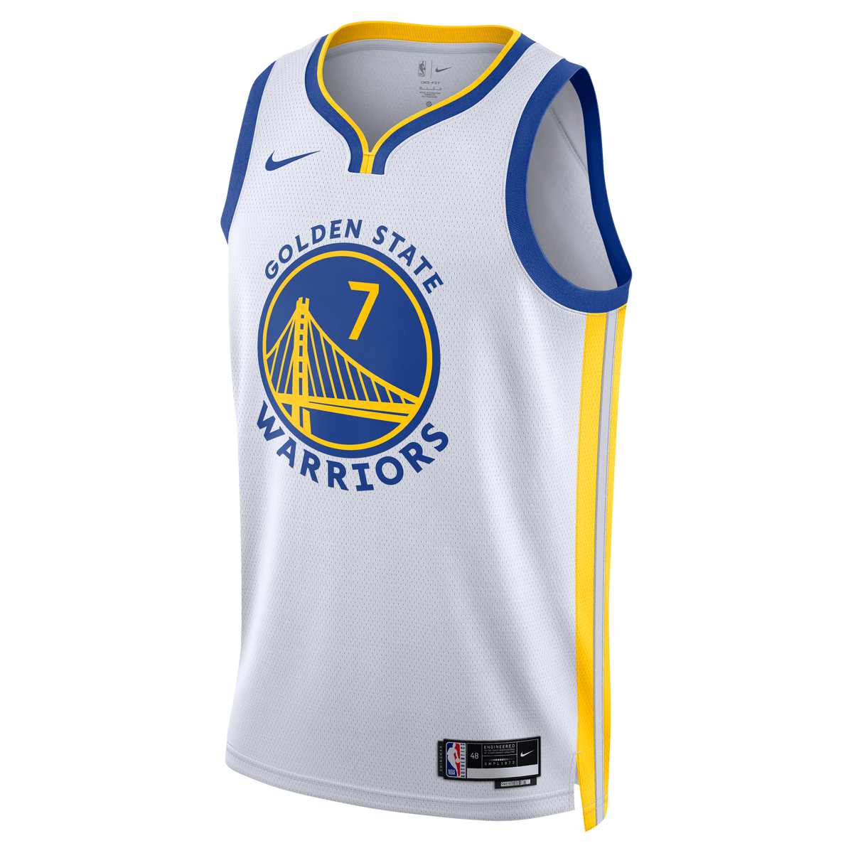Golden State Warriors Nike Association Edition Swingman Jersey - White - Kristaps Porziņģis - Unisex product image 3,