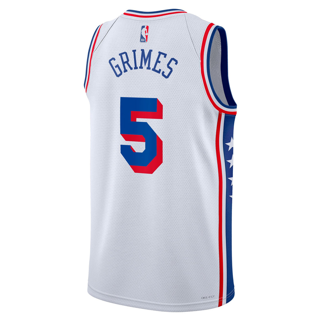 Philadelphia 76ers Nike Association Edition Swingman Jersey - White - Quentin Grimes - Unisex product image 4, provided for