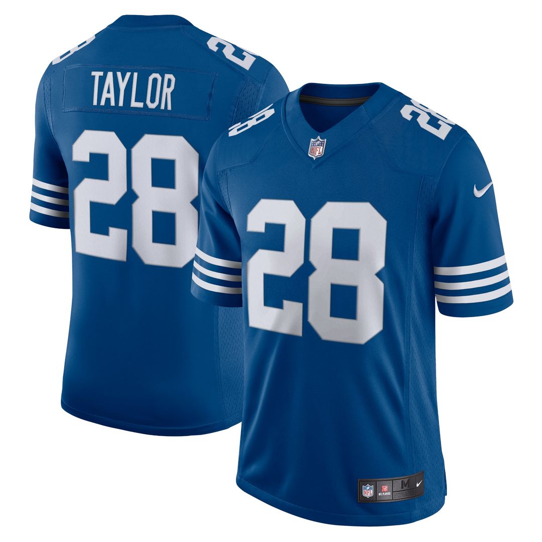 Indianapolis Colts Jonathan Taylor Nike Royal Alternate Vapor Limited Jersey product image 1, provided for visual reference