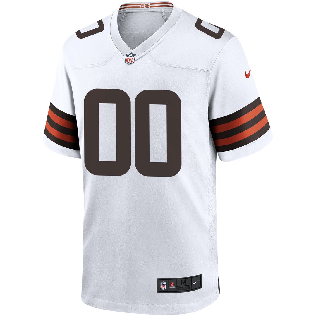 Cleveland Browns Nike White Custom Game Jersey product image 2, provided for visual reference and product detail review