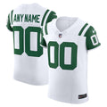 New York Jets Nike White Vapor F.U.S.E. Elite Custom Jersey product image 1, provided for visual reference and product