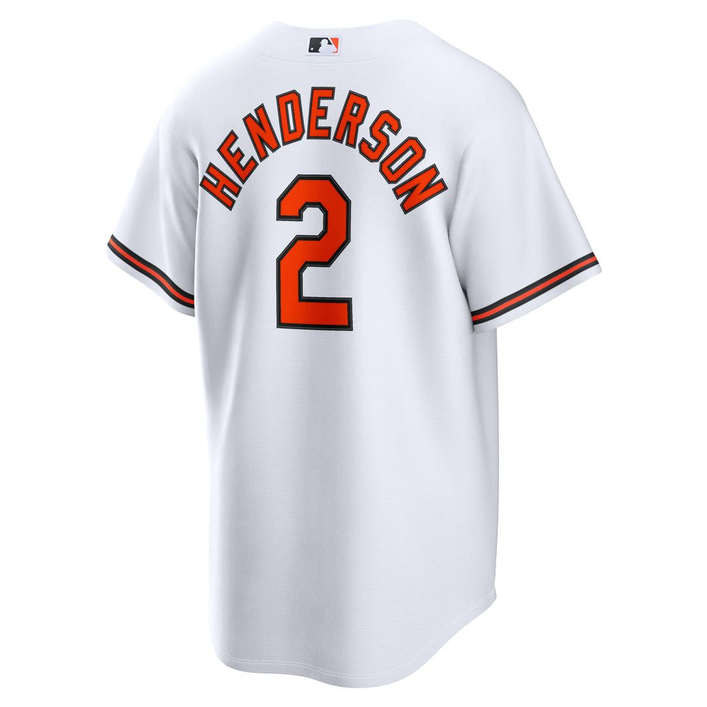 Baltimore Orioles Gunnar Henderson Nike White Home Replica Jersey product image 5, provided for visual reference and product