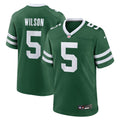 New York Jets Garrett Wilson Nike Legacy Green Game Jersey product image 1, provided for visual reference and product detail
